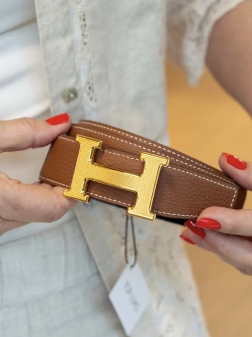 Hermes Reversible Belt Black/Brown 90cm - Gold Buckle